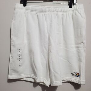 The North Face Mens Sz L Pride Never Stop shorts Drawstring white Unsex